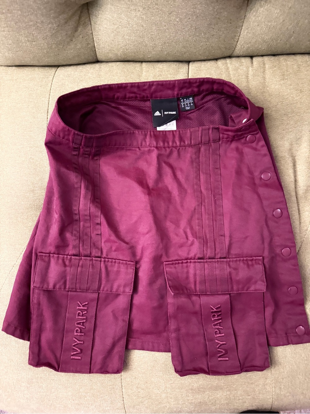 IVY PARK Maroon Utility Mini Skirt